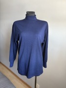 Janus bluza golf granat męska unisex termo wełniany 100 % wełna L XL