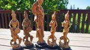 5 x  figurka chińska z alabastru
