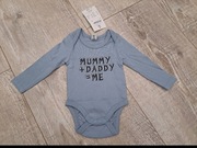 Body niemowlęce dł. rękaw - MAMMY+DADDY=ME - rozm 56