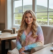 Sweter wielokolorowy dzianinowy