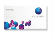 Soczewki kontaktowe miesięczne Biofinity Cooper Vision, 6 szt, -1.00