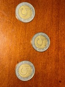 Monety 5 zł z 1994, 3 sztuki