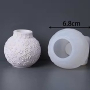 BOMBKA w ŚNIEŻYNKI Bożonarodzeniowa Świecznik forma 6.8*6.8 do Gipsu Żywic 