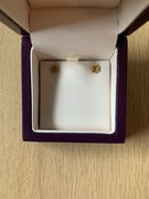 Piękne złote kolczyki z cytrynami próby 0,585