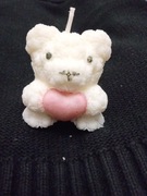 Świeczka sojowa miś z sercem 