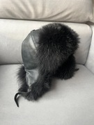 Czapka futrzana skóra zimowa ciepła puszysta owca lis futro Pilotka