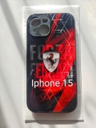 Etui do Iphone 15 z logo Ferrari tempered glass