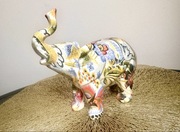 Unikat ! Ręcznie malowana figurka ceramiczna – Słoń Talavera