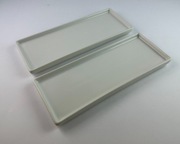 Ceramiczne tace/półmiski, białe, 2szt