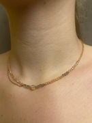 Naszyjnik z Brzoskwiniowego Spinelu oraz Cyrkoni i Kwarcu Dymnego -Handmade