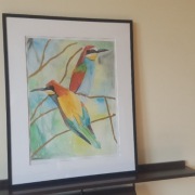 Żołny, akwarela, 30/40cm