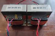 Dwa potężne transformatory audio 57-0-57V ze wzmacniacza UHER UMA 2000