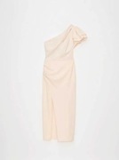 Kremowa sukienka na jedno ramię mohito Nowa XS