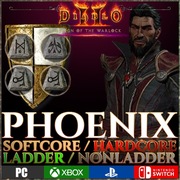 Diablo 2 Resurrected D2R PHOENIX Monarch Pochodnia Ladder s13 