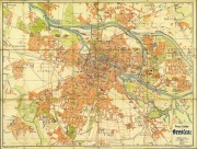Stary Plan Wroclaw Gros Breslau 1938r 70x50 cm