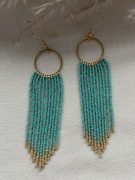 Kolczyki z japońskich koralików.