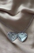 Naszyjnik łańcuszek  serce otwierane 