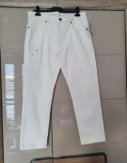 białe jeansy c&a tapered w34 l30