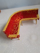 Mebelek z czarów PRL z NRD - Sofa, siedzisko w skali 1:12 - Dollhouse