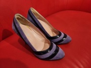 SZPILKI JENNIFER FIOLETOWE FIOLETOWO CZARNE ROZMIAR 40 MATOWE 