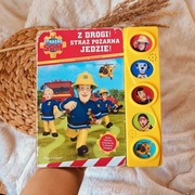 Strażak Sam z drogi straż pożarna jedzie książeczka z dźwiękami labirynty