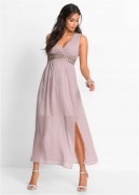 DŁUGA SUKIENKA KOKTAJLOWA SZYFON ZDOBI 40 M-L #058