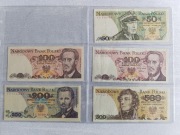 Banknoty PRL zestaw