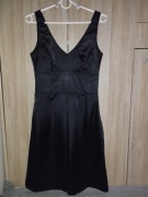 Sukienka czarna na ramiączkach satynowa H&M r. 36/S