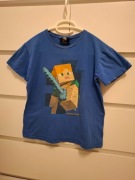 JINX 140 cm niebieska koszulka minecraft Alex niebieski T-shirt dziecięcy 