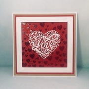 Kartka walentynkowa ręcznie robiona z kopertą