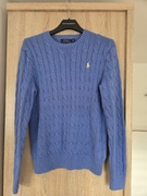 Niebieski sweterek Ralph Lauren warkocz unisex 