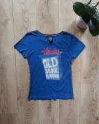 Stussy T-Shirt Niebieski Old Skool Flavour M Baby Tee