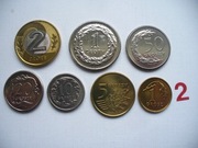 ZESTAW MONET OBIEGOWYCH  7 SZT. Z ROKU 2008