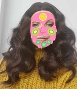 peruka syntetyczna długa fale czekoladowy brąz COSPLAY