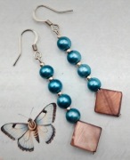 Perełki kolczyki handmade masa perłowa