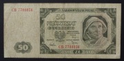 50 złotych  1948 r. CB 7700056 jedyny ? czytaj opis