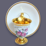Filiżanka KPM Berlin 1820-37 Campaner-form Kwiaty Biedermeier