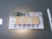 Setty Bamboo Zegarek LED z Projektorem 