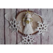 Zestaw ozdób z makramy 