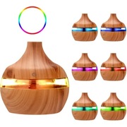 NAWILŻACZ POWIETRZA WOOD DYFUZOR JONIZATOR LAMPKA AROMATERAPIA 4w1 7 KOLOR