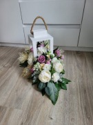 Kompozycja nagrobna w lampionie 