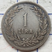 Turcja 1 lira 1948 7,5g Ag 600 #1