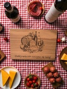 Deska Jesionowa do Serwowania 30x20x3 cm Grawer Prezent Solidna