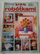 Kram z robótkami 9/2001 haft krzyżykowy, szydełko, Richelieu