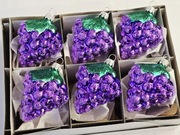 Bombki choinkowe 6szt. Szklane winogrona  bombki retro jak prl 