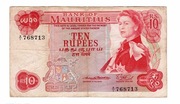 MAURITIUS 10 RUPEES 1967 P31A
