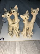Figurki zakochanych kotków piękne, stare, vintage
