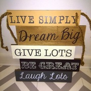 Ozdobna zawieszka / tabliczka - z napisami