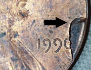LINCOLN  CENT-1990 -USA. WYBITY WYBRAKOWANYM KRĄŻK