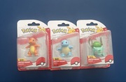 Pokemon Charmander, Squirtle i Bulbasaur figurki Jazwares